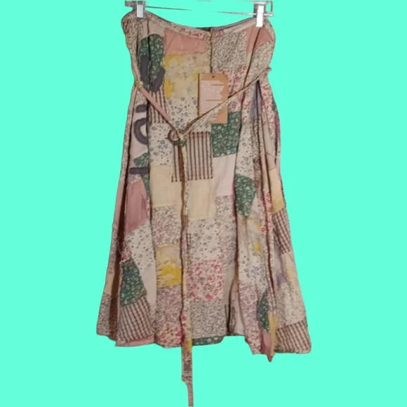 Magnolia Pearl Multicolor Patchwork A-Line Skirt - Picture 2 of 4